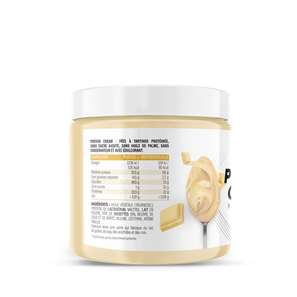 Protein Cream Chocolat Blanc - Pate à tartiner 250gr Life Pro | Nutrisport  Performances