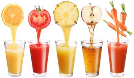 jus de fruits et fruits