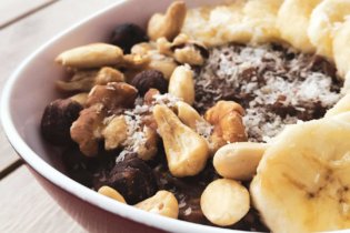 Porridge protéiné chocolat banane