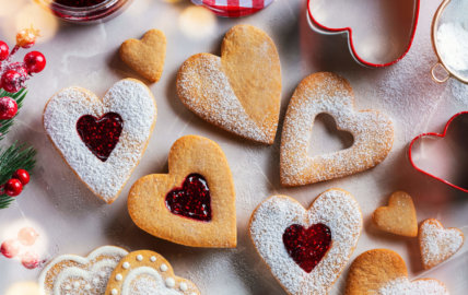 Biscuits protéinés de Saint-Valentin